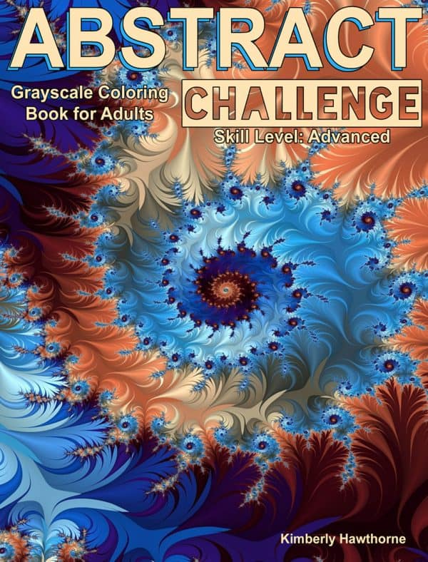 abstract challenge grayscale coloring book for adults