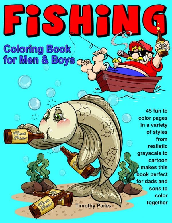 fishing coloring books for men