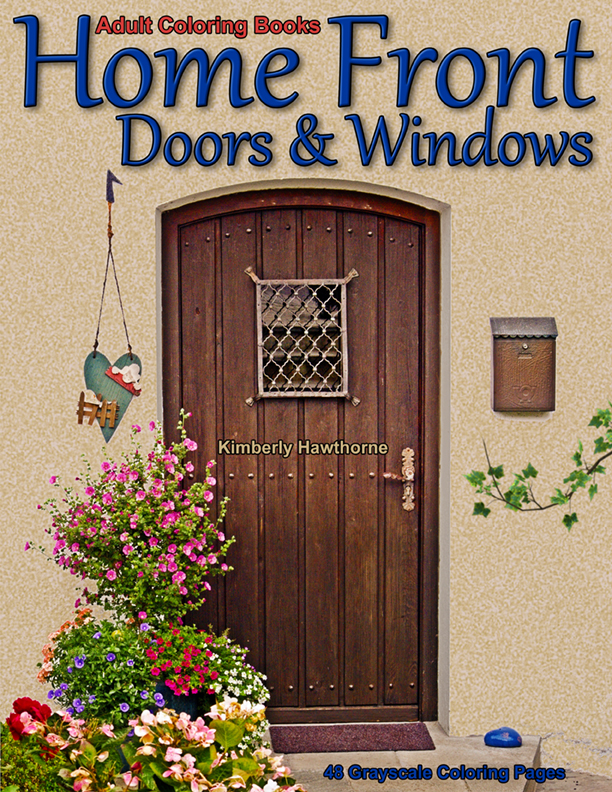 Home Front Doors Windows Adult Coloring Book Pdf Life Escapes Grayscale Coloring Ebooks Pdf