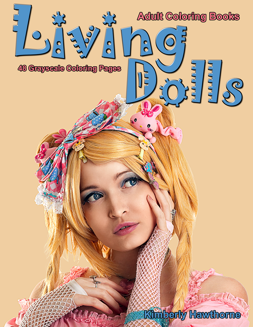 Living Dolls Grayscale Adult Coloring Book PDF Life Escapes Grayscale