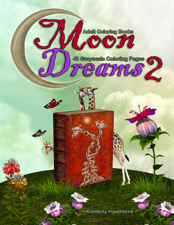 Moon Dreams 2 coloring book for adults