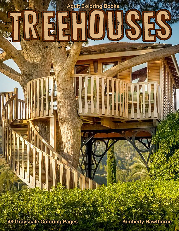 Treehouses coloring book