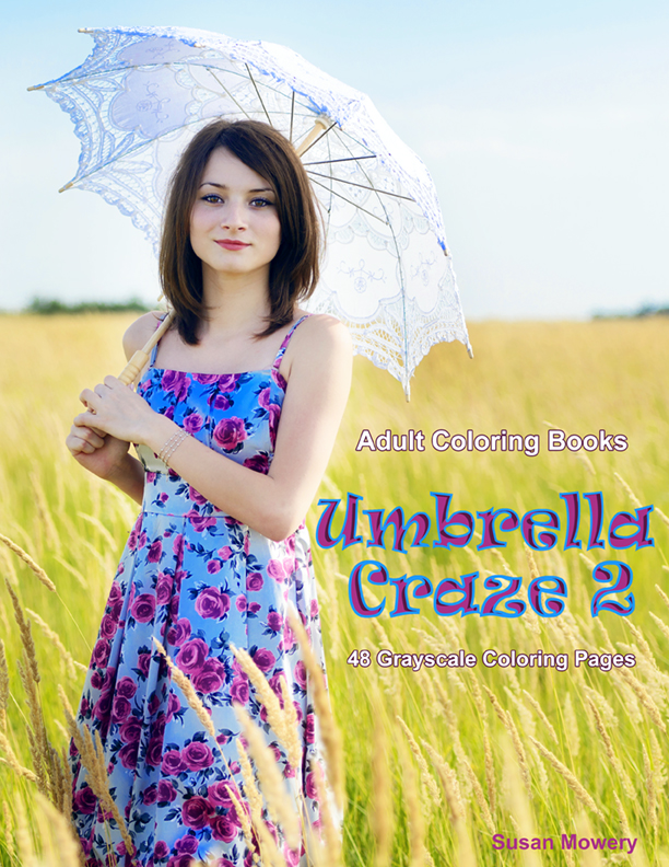 Umbrella Craze 2 grayscale coloring book
