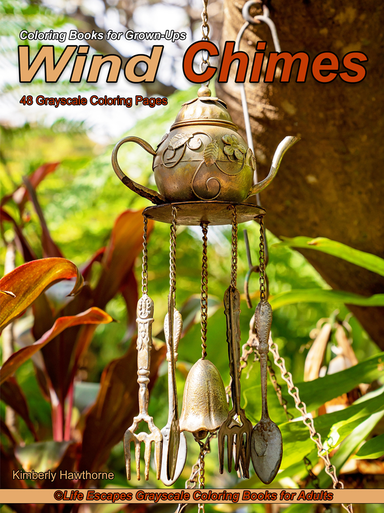 Wind Chimes adult coloring book