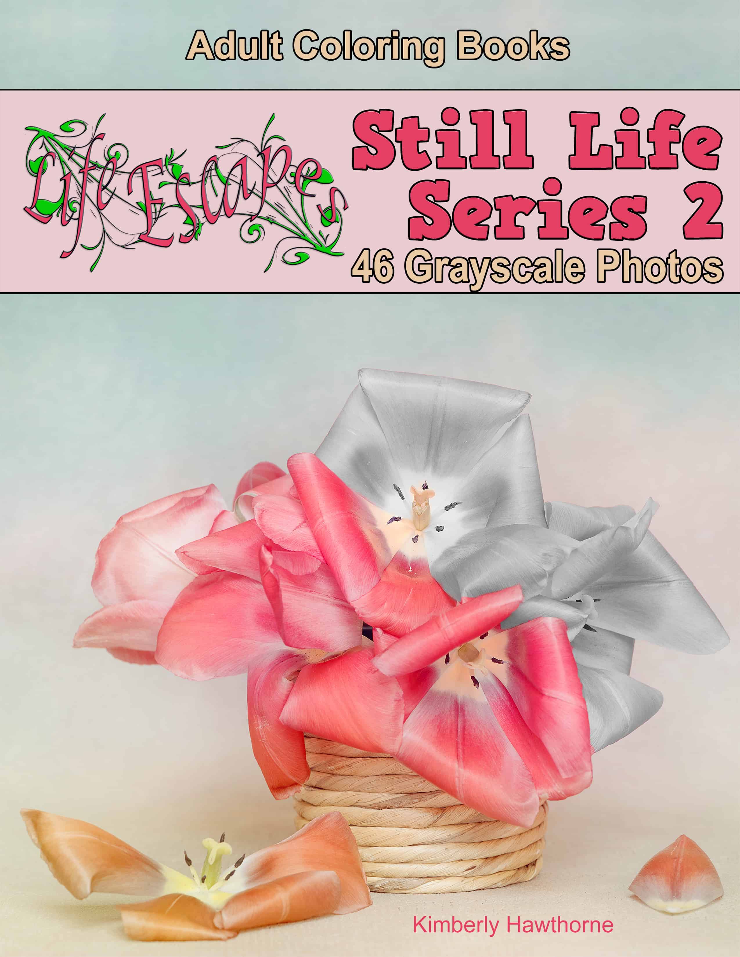 still life grayscale coloring book for adults